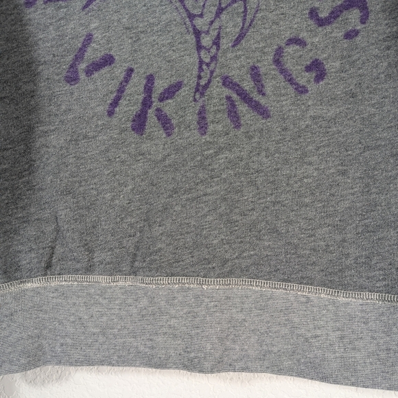 Vintage Style Minnesota Vikings Sweatshirt Junk Food Originals Gray Size Small - Picture 3 of 7